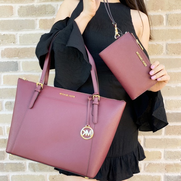 Gaby’sBags👜💕 Michael Kors Tote + wallet merlot - Picture 3 of 8